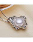ZHBORUINI naszyjnik z pereł perła biżuteria 925 Sterling Silver biżuteria dla kobiet naturalna perła słodkowodna muszla wisiorki