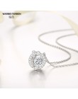 Warme Farben Swarovski naszyjniki dla kobiet 925 Sterling Silver wisiorek naszyjnik bijące serce naszyjnik cyrkoniowy Collares p