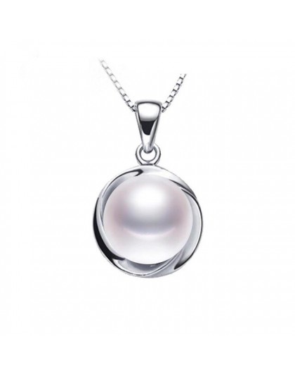 Elegancki 925 sterling silver wisiorek naszyjnik moda naturalna perła słodkowodna biżuteria dla kobiet biały/różowy/fioletowy