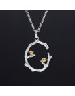 Lotus zabawy majątek 925 Sterling Silver naturalne oryginalne ręcznie grzywny biżuteria ptak na gałęzi wisiorek bez naszyjnik dl
