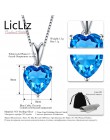 LicLiz 925 Sterling Silver serce wisiorki dla naszyjniki kobiety DIY Charms nieskończoność wisiorek niebieski CZ naszyjnik cyrko