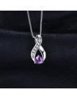 JewelryPalace 0.3ct prawdziwy ametyst rocznica naszyjnik oryginalna 925 Sterling Silver biżuteria nie należą do łańcucha