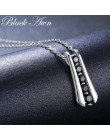 [Czarny AWN] Trendy 925 Sterling srebrny naszyjnik dla kobiet czarny kręgosłupa kobiet Bijoux dziewczyny prezent Sterling Silver