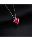 JewelryPalace czerwony rubinowy wisiorek 925 Sterling Silver dla kobiet/dziewczyny 3.3ct w stylu vintage naszyjniki na prezenty 