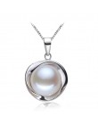 Prawdziwe perły wisiorki 925 sterling silver Pearl słodkowodne wisiorek dla kobiet, wisior z naturalną perłą naszyjnik biały pre