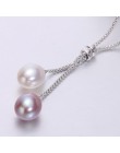 Ze srebra 925 słodkowodnych perła wisiorek naszyjnik kobiety, moda naturalne perły wisiorki biżuteria żona mama prezent urodzino