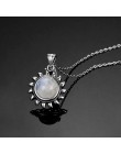 Oryginalny Design słońce wisiorki naszyjniki 925 Sterling silver biżuteria naszyjnik dla kobiet mężczyzn popularne dzieła Party 