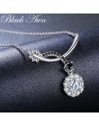 Romantyczny przyjeżdża 925 Sterling Silver Fine Jewelry Trendy okrągły zaręczyny naszyjniki i wisiorki dla kobiet K027