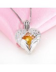 CLUCI 3 sztuk srebro 925 skrzydła anioła w kształcie serca w kształcie serca Charms wisiorek kobiety biżuteria 925 Sterling Silv