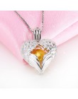 CLUCI 3 sztuk srebro 925 skrzydła anioła w kształcie serca w kształcie serca Charms wisiorek kobiety biżuteria 925 Sterling Silv