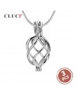 CLUCI 3 sztuk 925 Sterling Silver życzenie Pearl Cage Charms wisiorek biżuteria na prezent dla kobiet moda Twisted srebro 925 pe