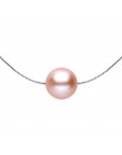 Najniższa cena 100% okrągłe naturalne perły naszyjnik 45 cm!! Moda 925 Sterling Silver biały słodkowodne perły wisiorek z pudełk