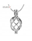 CLUCI 3 sztuk 925 Sterling Silver życzenie Pearl Cage Charms wisiorek biżuteria na prezent dla kobiet moda Twisted srebro 925 pe