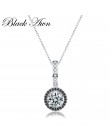 Klasyczne 925 Sterling Silver Fine Jewelry Trendy zaręczyny naszyjniki wisiorki dla kobiet wisiorki ślubne Bijoux P064