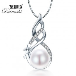 Dainashi niesamowita cena 925 Sterling Silver biżuteria wysokiej jakości połysk biżuteria – naturalne perły biały/różowy wisiore