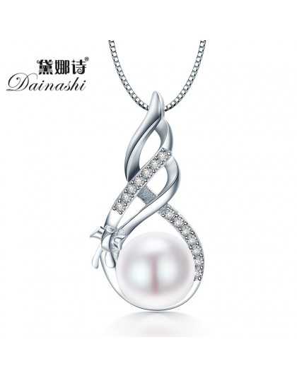 Dainashi niesamowita cena 925 Sterling Silver biżuteria wysokiej jakości połysk biżuteria – naturalne perły biały/różowy wisiore