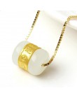 Drop Shipping Hetian Jade Transfer naszyjnik z koralików złoty Jade LuLuTong naszyjnik szczęście Amulet miłośników biżuteria dla
