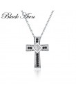 CrossNecklace 925 Sterling Silver grzywny krzyż biżuteria Trendy zaręczyny naszyjniki dla kobiet ślub wisiorki P106