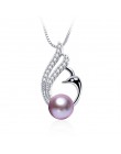 Wyprzedaż!! Luksusowe srebrny 925 wysoki połysk naturalna perła słodkowodna naszyjniki wisiorki kobiety moda cyrkon perła biżute