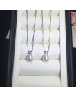 ZHBORUINI 2019 nowy naszyjnik z pereł biżuteria naturalne perły słodkowodne cyrkon wisiorki 925 Sterling Silver biżuteria dla ko