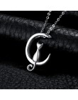 JewelryPalace 925 Sterling Silver Cat Crescent wisiorek z księżycem akcesoria kobiety księżyc spojrzeć na dekoracje nie zawiera 