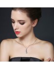 [Czarny AWN] oryginalne 100% 925 Sterling Silver biżuteria naszyjniki wisiorki Trendy czarny Spinel kamień naszyjnik dla kobiet 