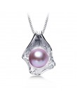 Duża 10-11mm biały naturalna perła słodkowodna wisiorek naszyjnik kobiety moda 925 Sterling Silver biżuteria wysokiej jakości Sh
