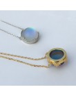 CSJ Aurora naszyjnik ze srebra próby 925 Halo kryształowy wisiorek dla kobiety Femme Lady Girl Party elegancka biżuteria prezent
