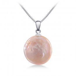 Wyprzedaż!! Naturalny fioletowy różowy barokowy Pearl wisiorki dla kobiet elegancki srebrny 100% słodkowodne naszyjnik z pereł b
