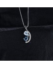 JewelryPalace 1ct naturalne błękitny Topaz i londyński niebieski Topaz klastra wisiorek 925 Sterling Silver biżuteria nie zawier