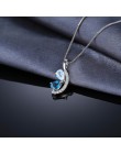 JewelryPalace 1ct naturalne błękitny Topaz i londyński niebieski Topaz klastra wisiorek 925 Sterling Silver biżuteria nie zawier