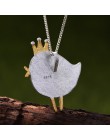 Lotus zabawy majątek 925 Sterling Silver naturalne ręcznie robiona biżuteria urocza księżniczka ptak wisiorek bez naszyjnik dla 