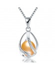 Cauuev oryginalne 100% naturalna perła słodkowodna biżuteria Hot sprzedaży 925 Sterling Silver wisiorek naszyjnik prezent dla ko