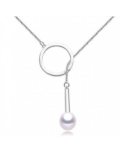 2019 New Arrival wysokiej połysk naturalna perła słodkowodna wisiorki naszyjnik kobiety moda 925 Sterling Silver biżuteria najle