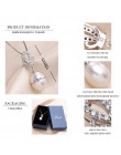 Wysokiej jakości 100% naturalne słodkowodne biały perła wisiorek naszyjnik kobiety moda 925 Sterling Silver korona cyrkon biżute