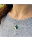 Lotus zabawy majątek 925 Sterling Silver naturalne awenturyn zielony kamień szlachetny projekt biżuterii lotosu szepty wisiorek 