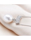 LINDO wysokiej jakości 925 srebro wisiorek naszyjnik dla kobiet AAAA najwyższej jakości słodkowodne perły biżuteria 3 kolory
