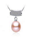 LINDO wysokiej jakości 925 srebro wisiorek naszyjnik dla kobiet AAAA najwyższej jakości słodkowodne perły biżuteria 3 kolory