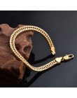 Jemmin klasyczne błyszczące 18 k złoty wąż łańcuch bransoletka mężczyzna damska biżuteria na codzienny Party podróży najlepsze p