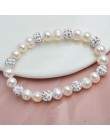 ASHIQI oryginalne naturalna perła słodkowodna bransoletki bransoletki dla kobiet z glinki cyrkon piłka elastyczność biżuteria pr