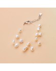 ASHIQI biały naturalne słodkowodne barokowe bransoletki z pereł dla kobiet z 3 rzędy przezroczysta żyłka wędkarska niewidzialny 