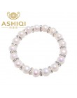 ASHIQI 8-9mm prawdziwa perła słodkowodna bransoletki dla kobiet urok czeski