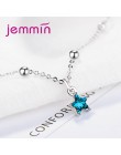 Jemmin nowe atrakcyjne 925 Sterling Silver Super Shining Blue Star kształt projekt wisiorek bransoletki dla kobiet biżuteria hur