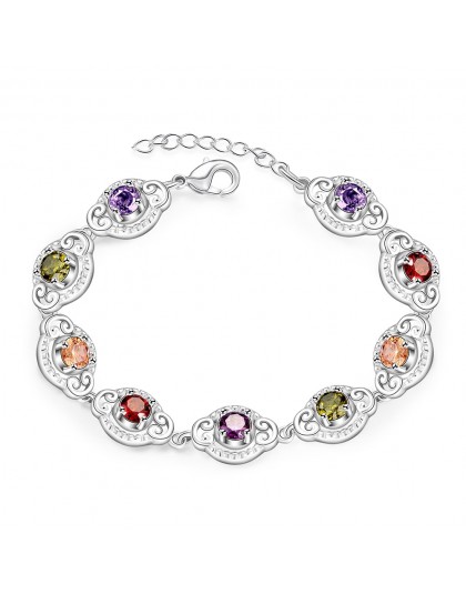 Jemmin dość kolorowe Multi kolory bransoletki 925 Sterling Silver z Extender kobieta bransoletka damska bransoletka biżuteria To