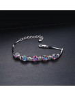 JewelryPalace luksusowe marka 925 srebrny bransoletka dla kobiet Femme dziewczyny 6ct owalne mystic Rainbow Topaz bransoletka mo