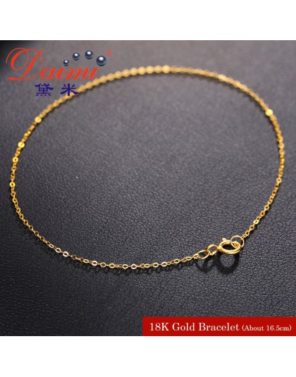 DAIMI czystego złota bransoletka łańcuch 18 K żółte złoto łańcuch łańcuch świetlny złota bransoletka