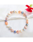 ASHIQI prawdziwe naturalne słodkowodne barokowe bransoletki z pereł i Bangles dla kobiet wielu kolor kryształ biżuteria z korali
