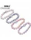 Dainashi 90% OFF biały różowy fioletowy szary słodkowodne hodowlane perła biżuteria barokowy bransoletka z 925 Sterling srebrna 