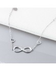 925 bransoletki ze srebra wysokiej próby dla kobiet bransoletka nieskończoność z cyrkoniami 8 kształt bransoletki i łańcuszki na