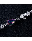 Moda eleganckie bransoletki dla kobiet z Multicolor kamień szlachetny biżuteria ze srebra próby 925 bransoletki damskie Party pr